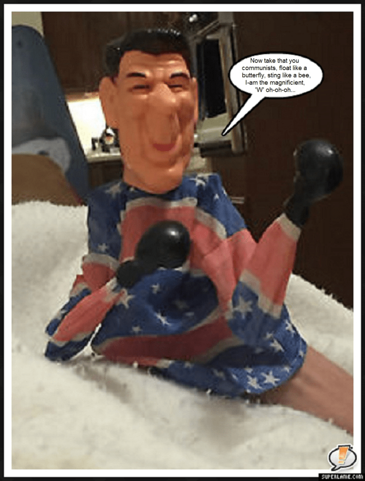 00030000 Mass rooting ~ Ronnie Reagan glove puppet Graphic