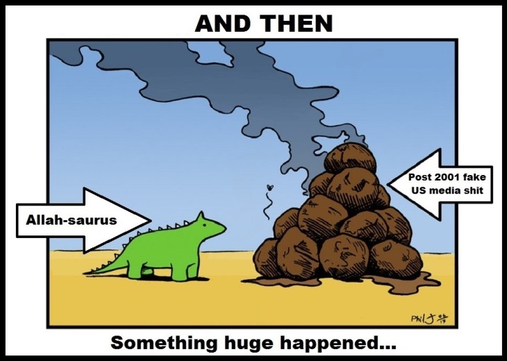 Bullshit dinosaur ALLAH-Saurus x fake US media shit (4)