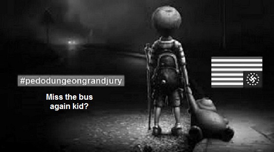 Pedo dungeon American Nazi flag ~ Miss the bus 560