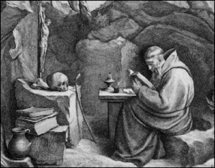 0001015 ELO-IDIOTZA Monk in cave