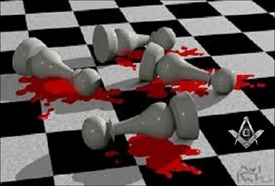 Masonic Mason bloody chess board 560
