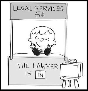 Lawyer 5 cents black and white 300