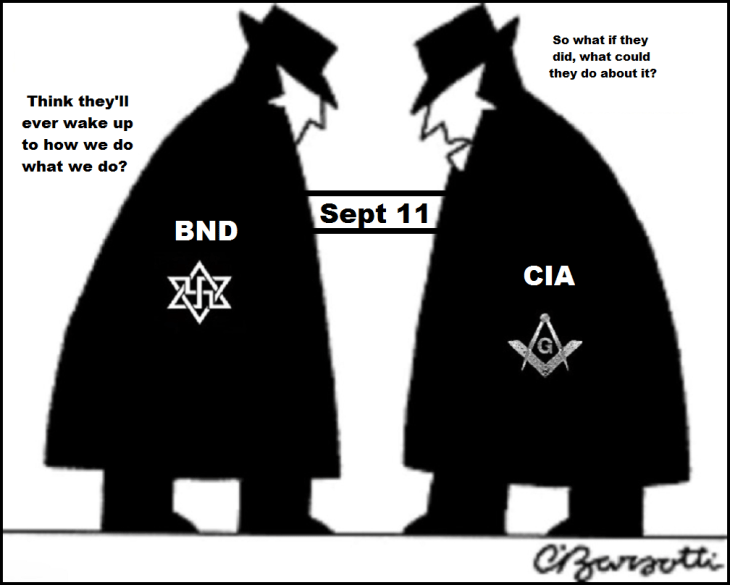 CIA x BND Masonic Zionist Spies Spy Sept 11