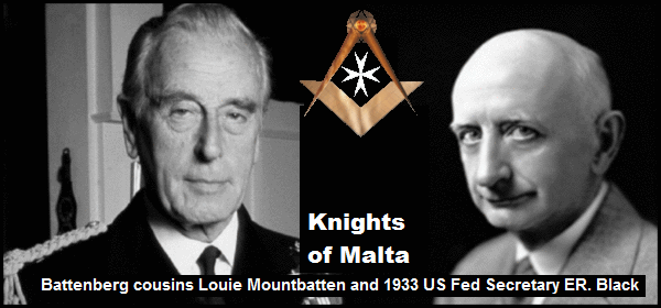 Mountbatten Knights of Malta Eugene Black US Fed 600