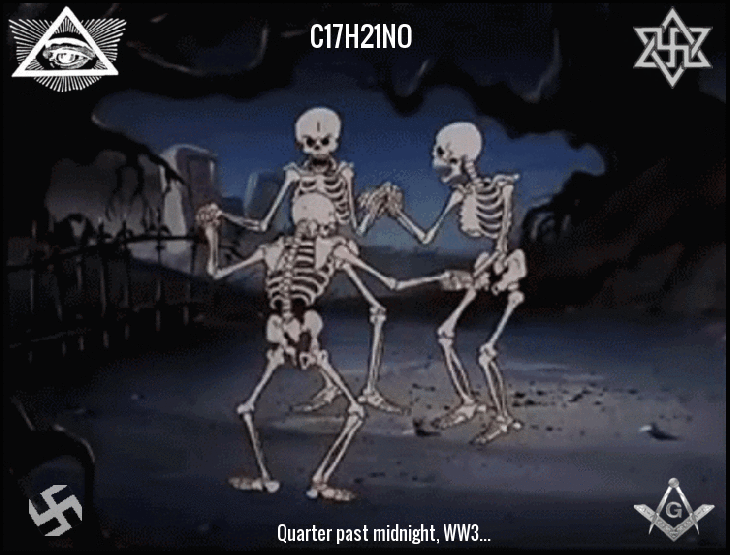 Muerte skeletons ~ Symbolically speaking Nazi Jew Mason etc