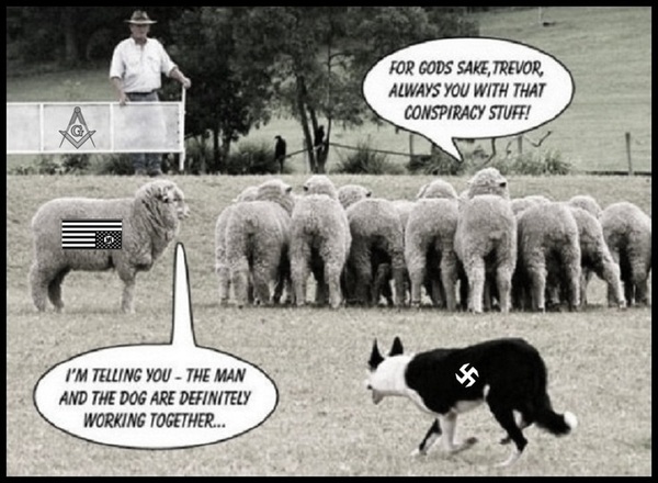 Sheep sheepdog fascist Masonic conspiracy 600