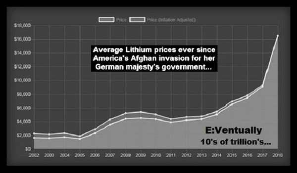 average lithium prices 600