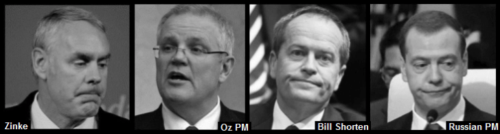 Zinke Morrison Shorten Medvedev Oz PM Russian PM