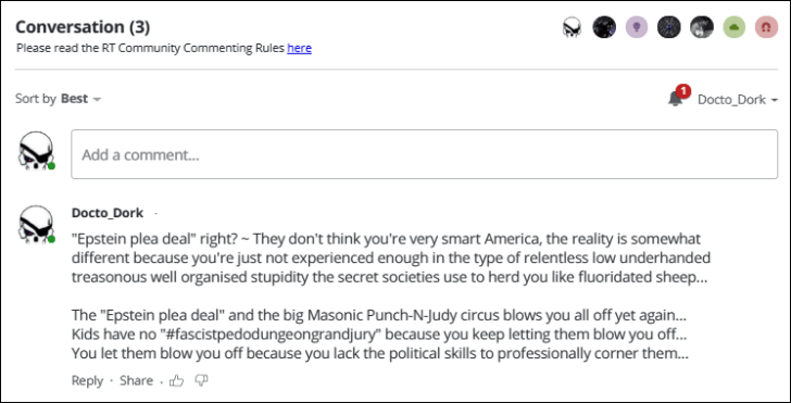 RT Epstein Kiddie Fcuker's