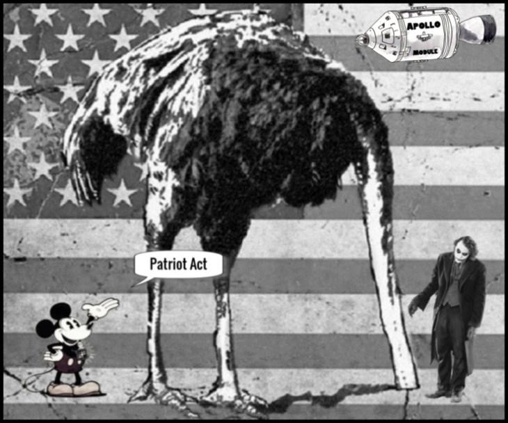 Apollo module Mickey Mouse Patriot Act JOKER LARGE