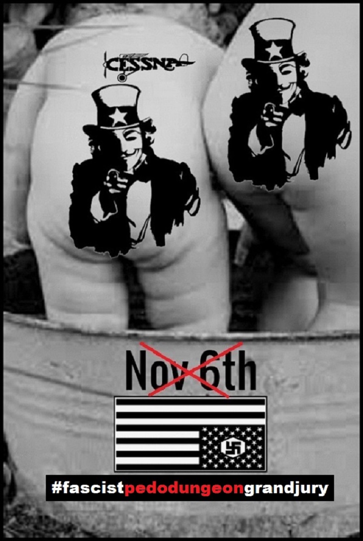 Nov 6th Cessna Pilot FASCIST pedo dungeon Grand Jury red cross out 730