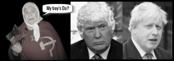 Russian woman Faux Trump Hair Johnson MY BOY'S DA 600