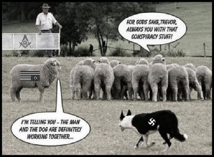 Sheep sheepdog fascist Masonic conspiracy 730 darker more color