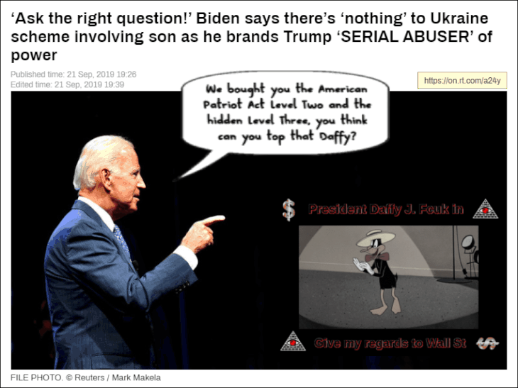 RT Biden DAFFY DUCK IDIOCY