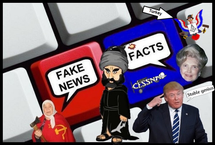 A laqrge Fake news Russian Lady FACTS MARY TRUMP STAble genius turkey ALTERED