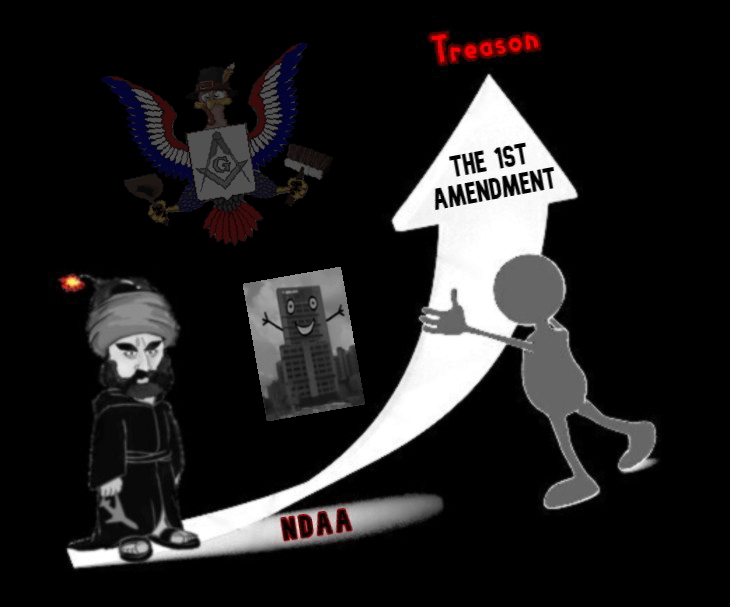 AAA ARROW BW Islam Masonic treasopn 1st Amendment 730