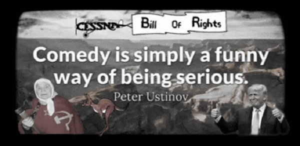 Comedy Ustinov quote thick black border 600