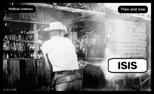 AAA Steve McQueen political cowboys then and now Republican Democrat Al Qaeda ISIS 600