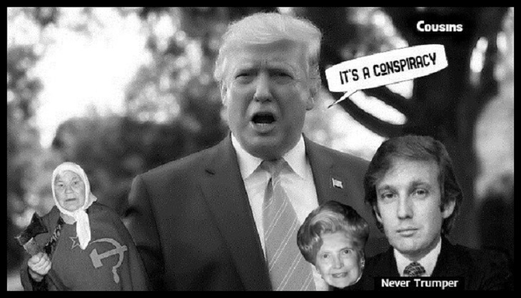 Faux donald-trump-talking Russian lady + Trump and mother Mary 730