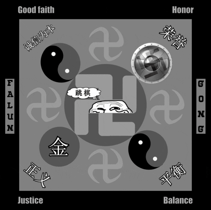 BEST Falun_Gong_Logo Good faith honor justice balance BETTER Adj