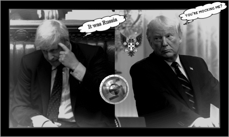 Johnson Trump Russia MOCKING ME BW Large