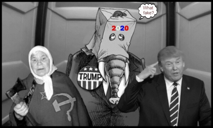 russian-lady-gop-elephant-trump-2020-rat-WHAT FAKE