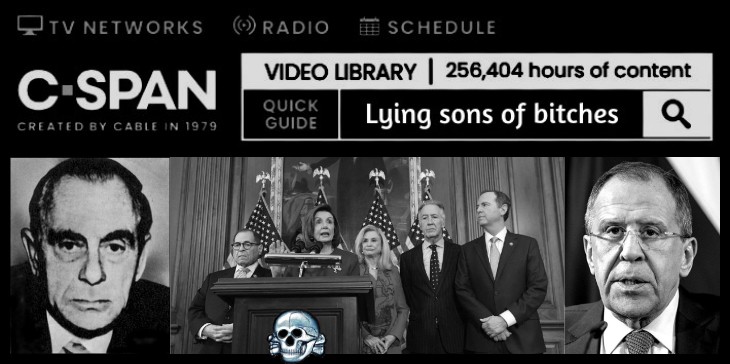 CSpam Odessa Kutschmann Death's Head offspring Lavrov Trump Impeachment 730