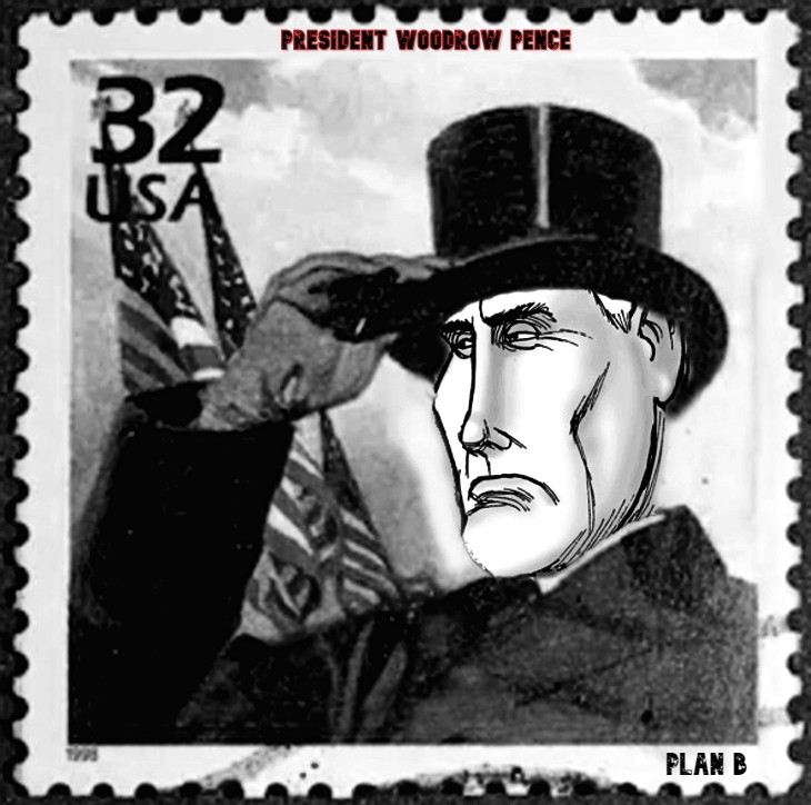 President PENCE STAMP Flip BETTER BW
