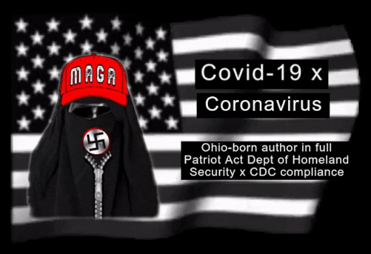 American flag animated Tobby CDC compliant Hijab 730 x 500 BW